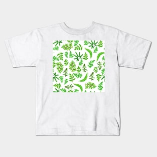 Ferns in Gouache Pattern Kids T-Shirt